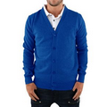 Unisex V-Neck Button Down Cardigan - 100% Acrylic